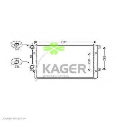 KAGER 311227 Радиатор, охлаждение двигателя