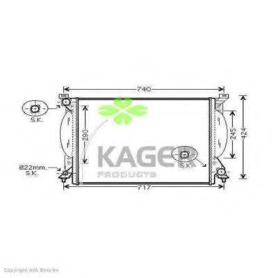 Радіатор, охолодження двигуна KAGER 31-1629