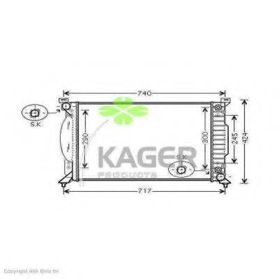 KAGER 311630 Радиатор, охлаждение двигателя