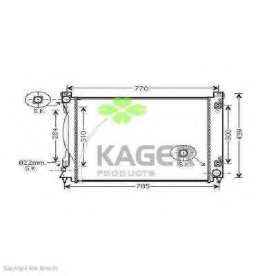 Радіатор, охолодження двигуна KAGER 31-1643