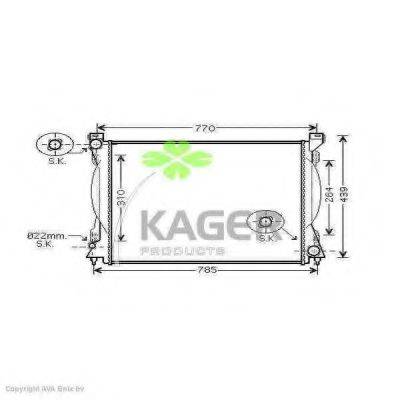 Радиатор, охлаждение двигателя KAGER 31-1644