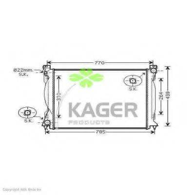 KAGER 311646 Радіатор, охолодження двигуна