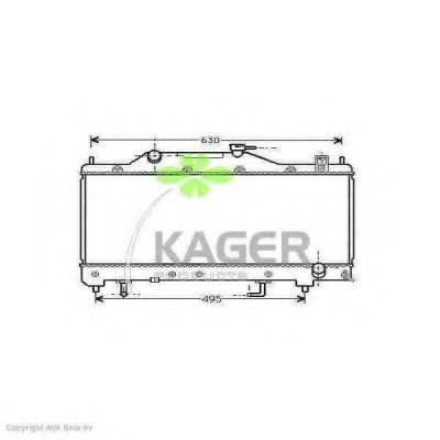 KAGER 311774 Радіатор, охолодження двигуна