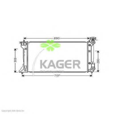 KAGER 311776 Радиатор, охлаждение двигателя