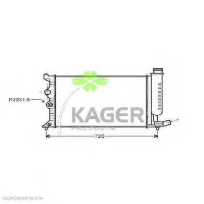 Радіатор, охолодження двигуна KAGER 31-1854