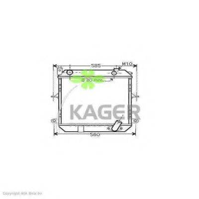 KAGER 311858 Радиатор, охлаждение двигателя