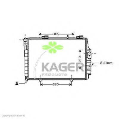 KAGER 312003 Радіатор, охолодження двигуна