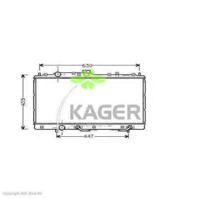 KAGER 312019 Радіатор, охолодження двигуна