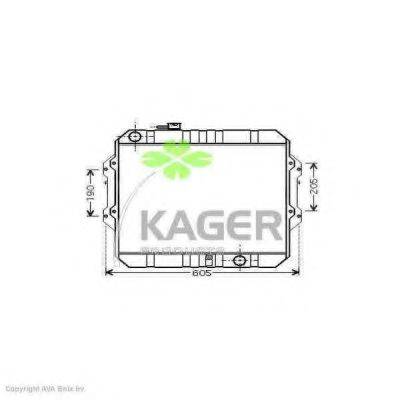 KAGER 312381 Радиатор, охлаждение двигателя