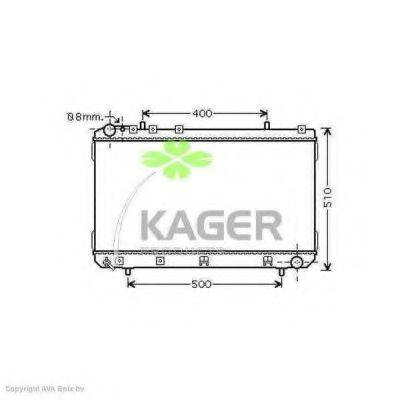 Радиатор, охлаждение двигателя KAGER 31-2464