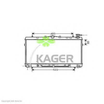 Радіатор, охолодження двигуна KAGER 31-2559