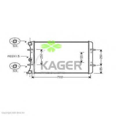 KAGER 312578 Радиатор, охлаждение двигателя