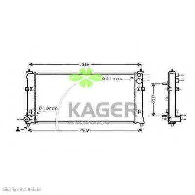 KAGER 312616 Радіатор, охолодження двигуна