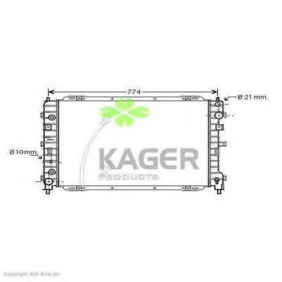 Радиатор, охлаждение двигателя KAGER 31-2675
