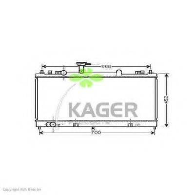 KAGER 312678 Радиатор, охлаждение двигателя