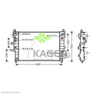 KAGER 312720 Радиатор, охлаждение двигателя