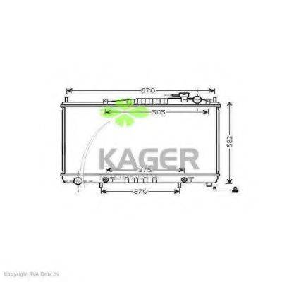 Радиатор, охлаждение двигателя KAGER 31-2851