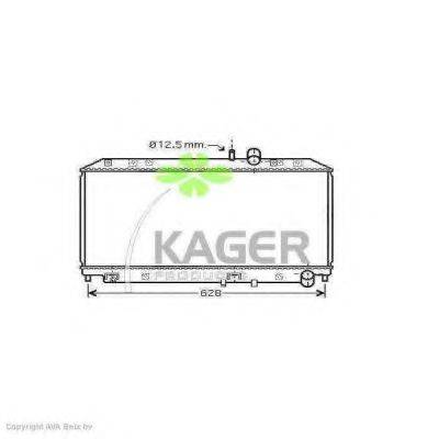 Радіатор, охолодження двигуна KAGER 31-3098