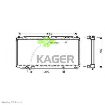 KAGER 313101 Радиатор, охлаждение двигателя