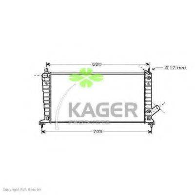 KAGER 313109 Радиатор, охлаждение двигателя