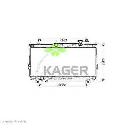 KAGER 313121 Радиатор, охлаждение двигателя
