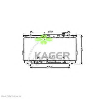 KAGER 313122 Радиатор, охлаждение двигателя
