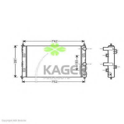 KAGER 313149 Радиатор, охлаждение двигателя