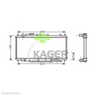 KAGER 313160 Радіатор, охолодження двигуна