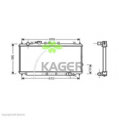 KAGER 313161 Радіатор, охолодження двигуна