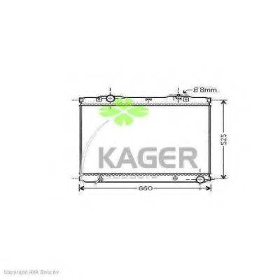 KAGER 313221 Радіатор, охолодження двигуна