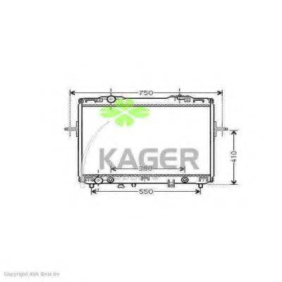 KAGER 313224 Радиатор, охлаждение двигателя