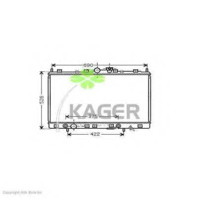 KAGER 313237 Радиатор, охлаждение двигателя