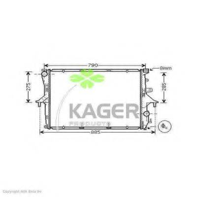 KAGER 313378 Радиатор, охлаждение двигателя