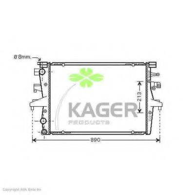 Радіатор, охолодження двигуна KAGER 31-3427
