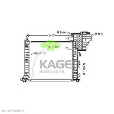 Радіатор, охолодження двигуна KAGER 31-3460
