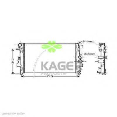 Радіатор, охолодження двигуна KAGER 31-3489