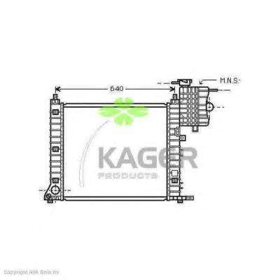 Радиатор, охлаждение двигателя KAGER 31-3490