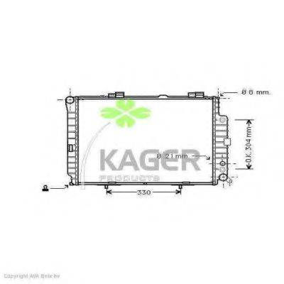 Радіатор, охолодження двигуна KAGER 31-3570