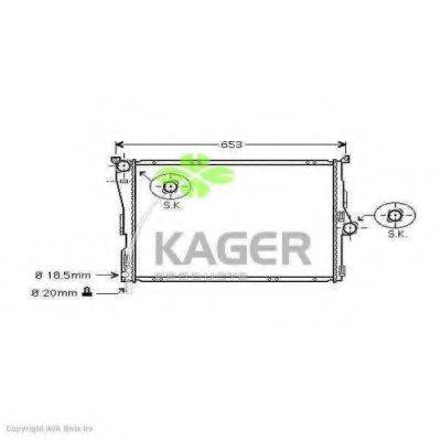 KAGER 313583 Радиатор, охлаждение двигателя