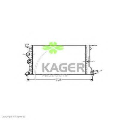 Радіатор, охолодження двигуна KAGER 31-3588