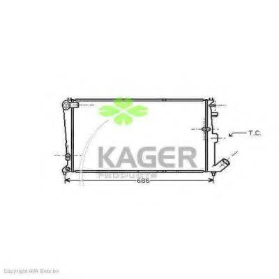 Радіатор, охолодження двигуна KAGER 31-3589