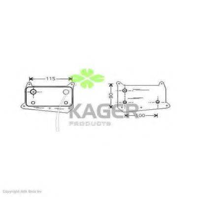 KAGER 313834 масляный радиатор, двигательное масло