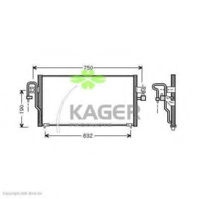 KAGER 945080 Конденсатор, кондиционер