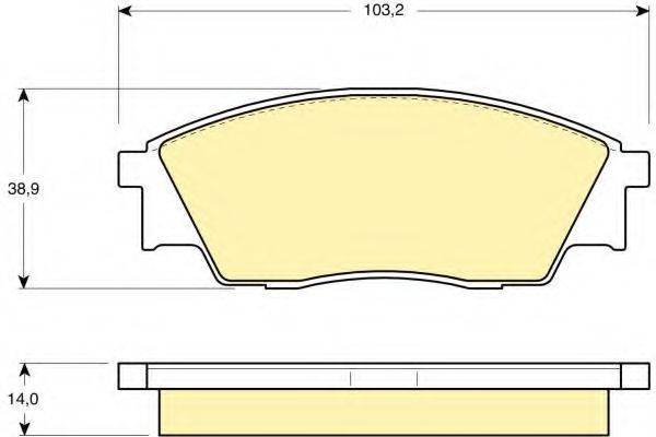 Комплект тормозных колодок, дисковый тормоз GIRLING 6109919