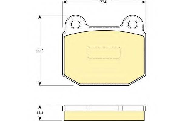 Комплект тормозных колодок, дисковый тормоз GIRLING 6114932