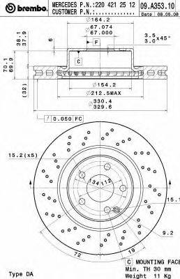 AP 25276V Тормозной диск