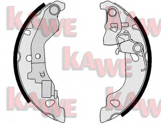 Комплект тормозных колодок KAWE 07680