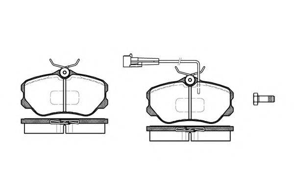 Комплект тормозных колодок, дисковый тормоз KAWE 0303 02
