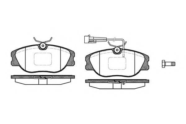 Комплект тормозных колодок, дисковый тормоз KAWE 0305 12