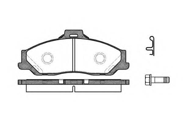 KAWE 073001 Комплект тормозных колодок, дисковый тормоз